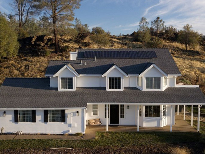 White home exterior with a covered front porch